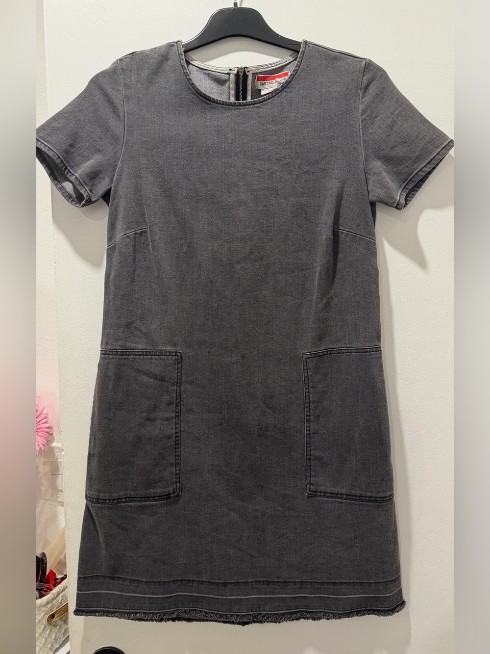 Castro Jeans Washed Black Short Sleeve Shift Dress